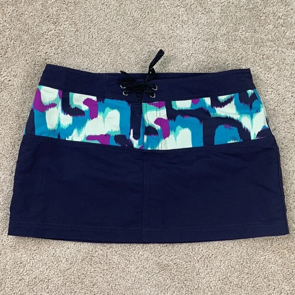 Patagonia eggplant purple swim board skirtie mini skirt sz 10